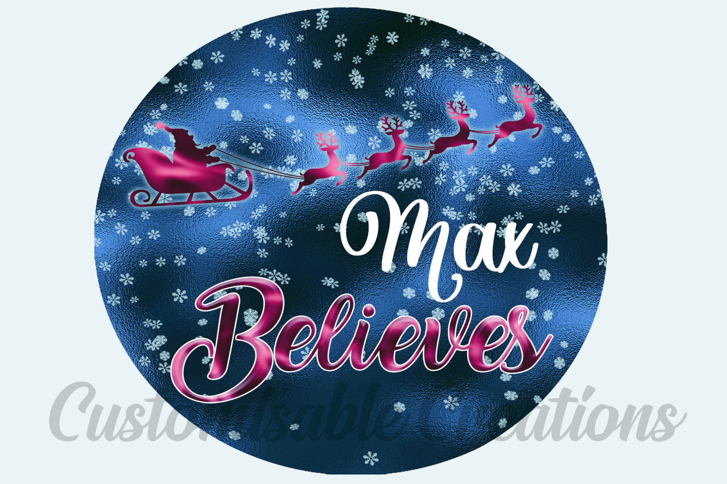 Christmas Navy Snowflake Bauble