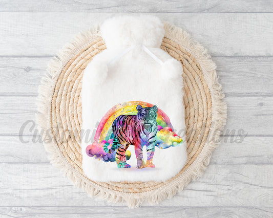 Rainbow Tiger Hot Water Bottle