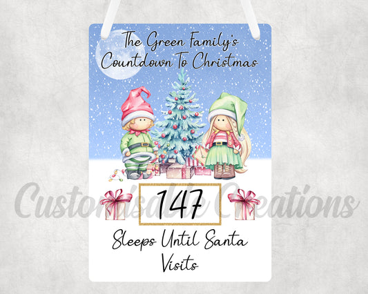 Christmas Elves Countdown Board