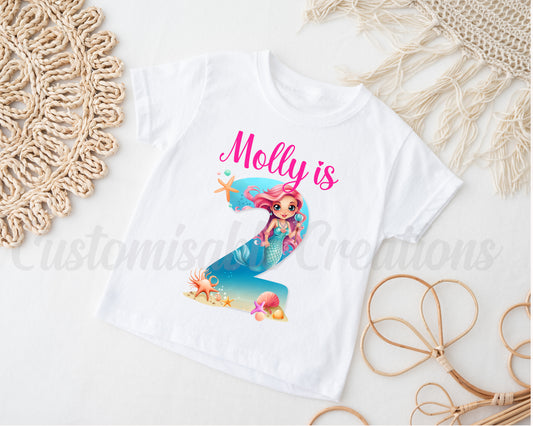 Mermaid Birthday T-shirt