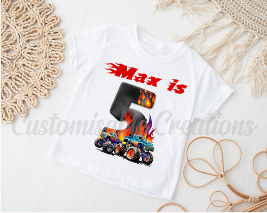 Monster Trucks Birthday T-shirt