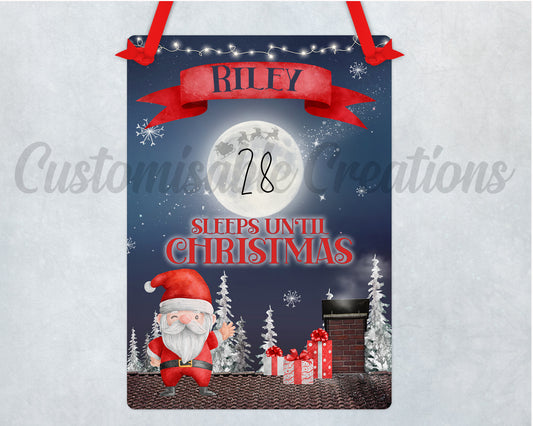 Christmas Santa Countdown Board