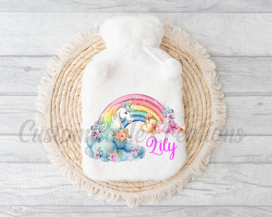 Rainbow Unicorn Hot Water Bottle