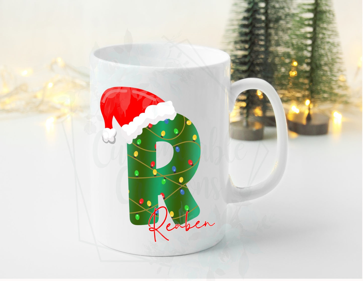 Christmas Name Santa Hat Mug