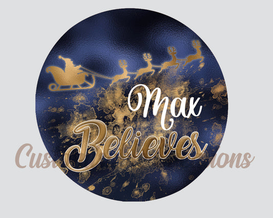 Christmas Navy Splash Bauble